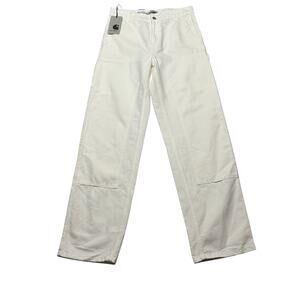 Carhartt Women's White Straight-Leg Work Pants